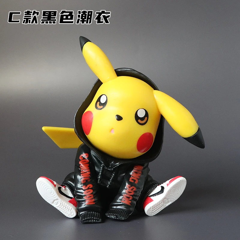 5 Pokemon Fanart Supreme Hypebeast Figurines- Pikachu Hoodie