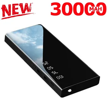 30000mah powerbankポータブル外部バッテリーusb出力デジタル表示急速充電電源銀行xiaomi mi iphone × 注8