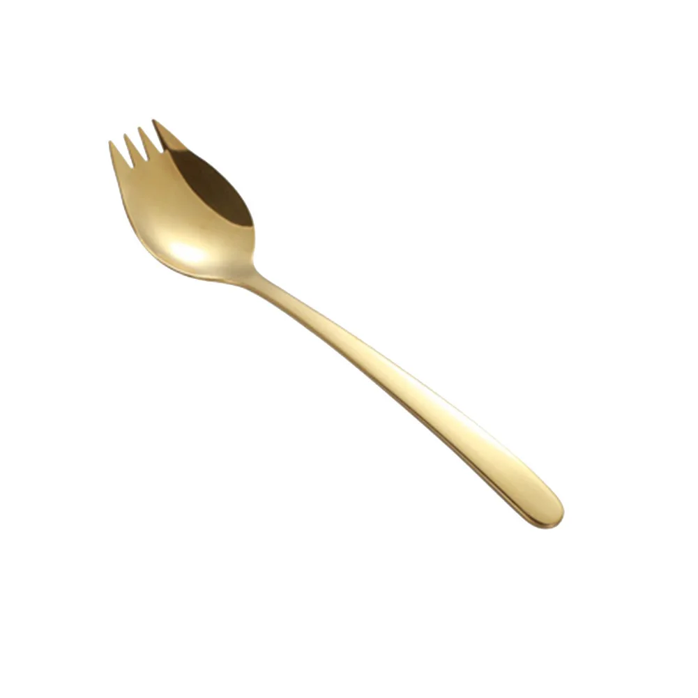 Творческий 2 в 1 из нержавеющей стали Spork салат лапша вилка ложка путешествия пикник посуда