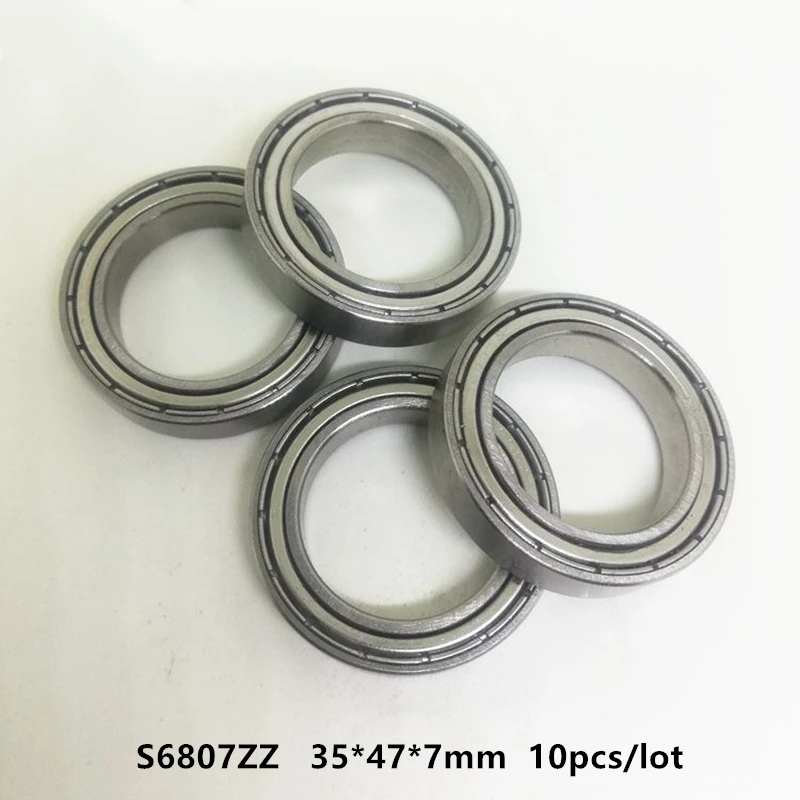 10 шт./лот ABEC-5 S6807ZZ S6807 ZZ подшипник из нержавеющей стали 35*47*7 мм радиальный