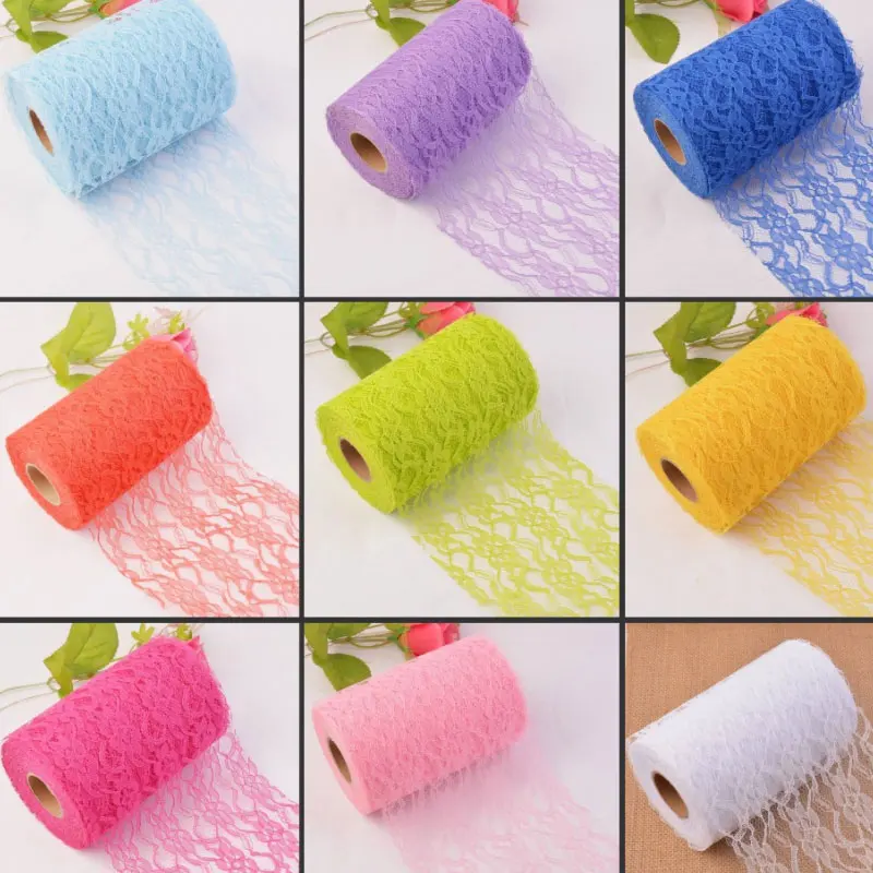

3Meter/lot15cm/30cm Wide African Lace Fabric Polyester Lace Ribbon Beautiful Lace Non-Stretch DIY Clothing Dress Material
