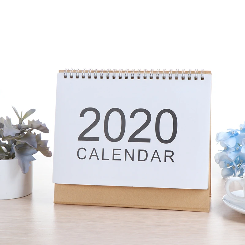 Деликатный 2020 Настольный настенный календарь 2019 Ежемесячный план ежедневный планировщик расписаний Kawaii школьные принадлежности