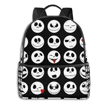 

Classical Simple Women Men canvas Backpacks School BoyHalloween Faces Silhouettes Student book Laptop Back pack travel bag