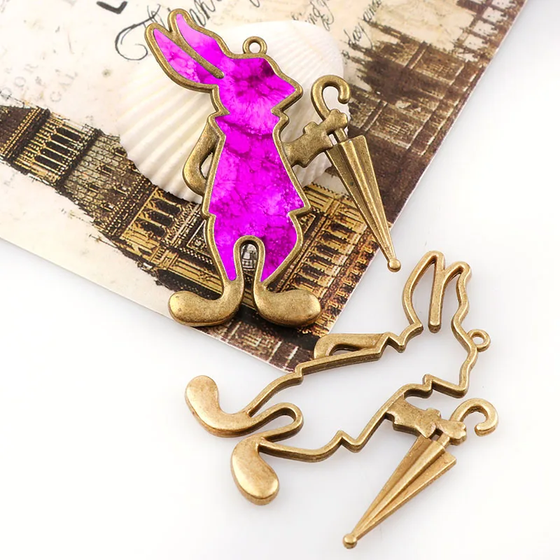 Novo-vintage-coelho-guarda-chuva-antigo-bronze-metal-oco-quadro-conector-encantos-pingente-diy-j-ias (2)