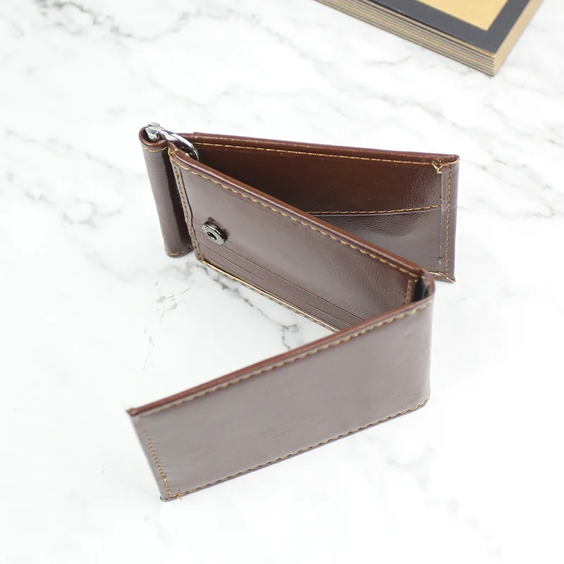 

Oil Side Mobile Phone Bag Certificate Holder PU Leather Cool Fashion Wallet Customizable Logo Wallet