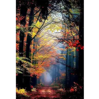 

5D DIY Round Diamond Painting Forest Path Cross Stitch Diamond Embroidery Landscape Pattern Rhinestone Home Decor