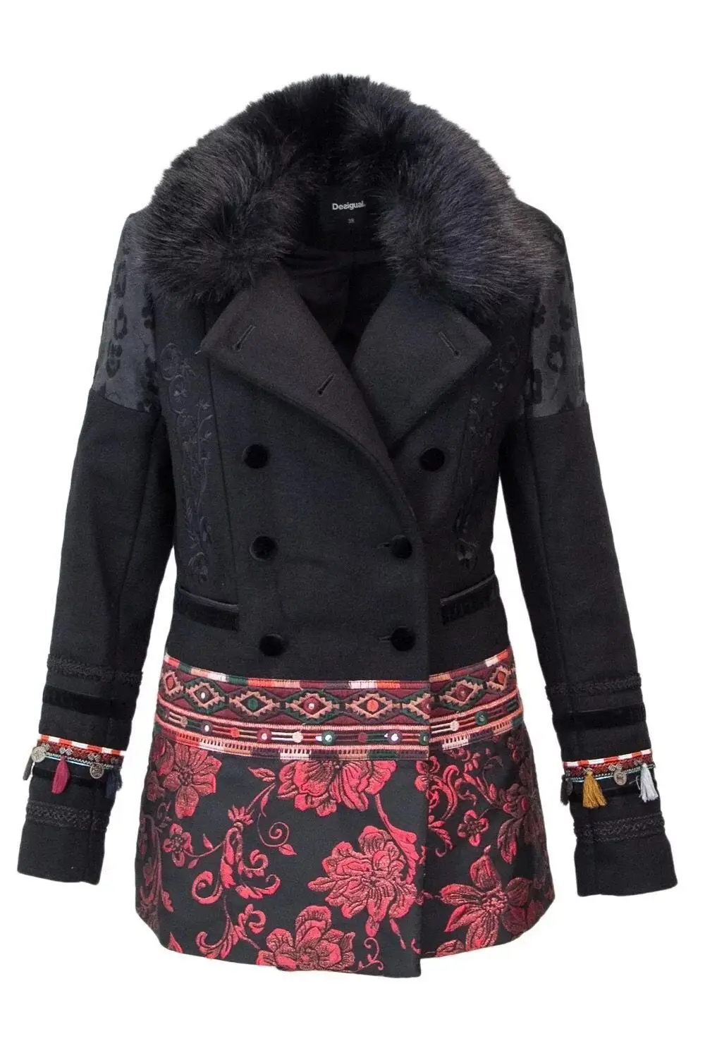 DESIGUAL Damen Mantel Jacke цветы дамы пальто куртка разнообразие - Цвет: 13