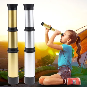 

35mm Three Sections Retractable Telescope Monocular Vintage Handheld Zoomable Lightweight Pirate Spyglass Gifts For Childr Kids