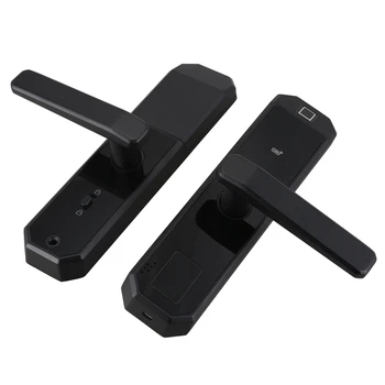 

Fingerprint Lock Smart Card Digital Code Electronic Door Lock Home Security Mortise Lock Wire Drawing Panel