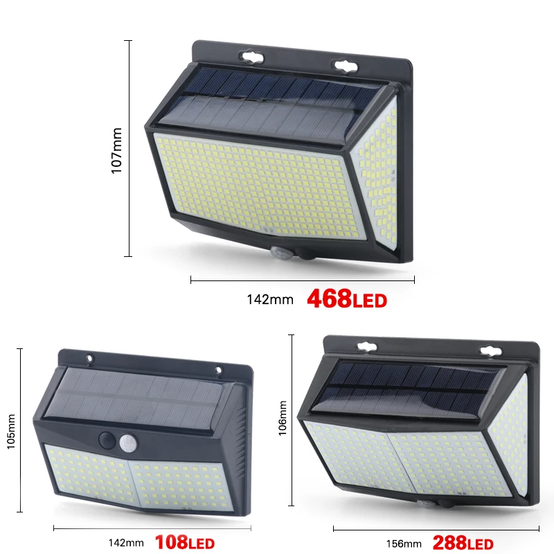 468 LED Solar Light Human Body Sensor 288 Solar Lamp IP65 Outdoor Light automatic adjust brightness Garden Street Light 4 468 LED Solar Light Human Body Sensor 288 Solar Lamp IP65 Outdoor Light automatic adjust brightness Garden Street Light 4