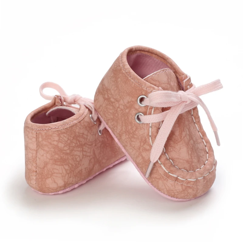 Newborns Fashion Solid Color Casual Shoes Princess Shoes Soft-soled Sneakers 0-18 Months Baby Bed Shoes Baby Walking Shoes