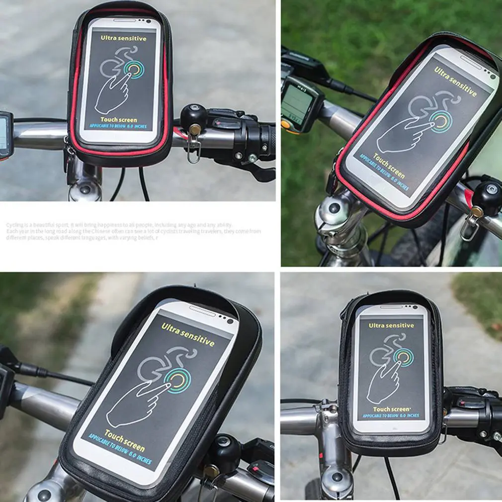 6,0 дюймов водонепроницаемый велосипедный держатель для мобильного телефона Подставка для мотоцикла крепление на руль сумка для iphone X samsung LG huawei