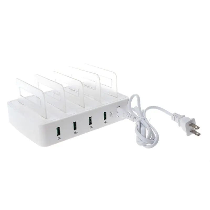 Универсальный 40 Вт 4x QC 3,0 Быстрая зарядка 4 usb порта зарядная док-станция быстрое зарядное устройство концентратор адаптер питания для мобильного телефона планшета Po