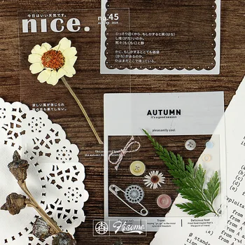 

8Pcs Simple Black White Memory Gear Series Photo Frame Paper PET Sticker Package DIY Diary Decoration Sticker Album Scrapbooking