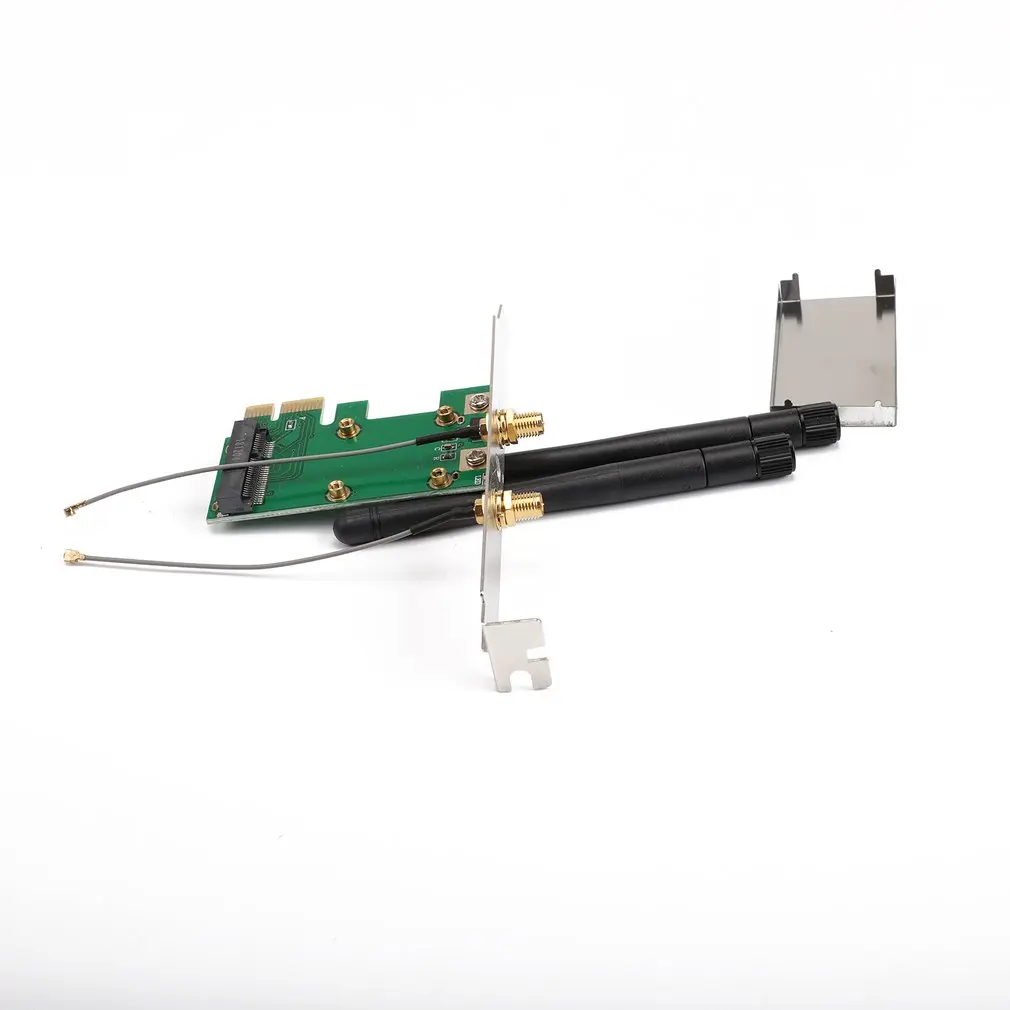 802.11n Мини беспроводной wifi PCI-E для Mini PCI PCI-E адаптер WLAN Расширительная сетевая карта с 2 антеннами wifi конвертер