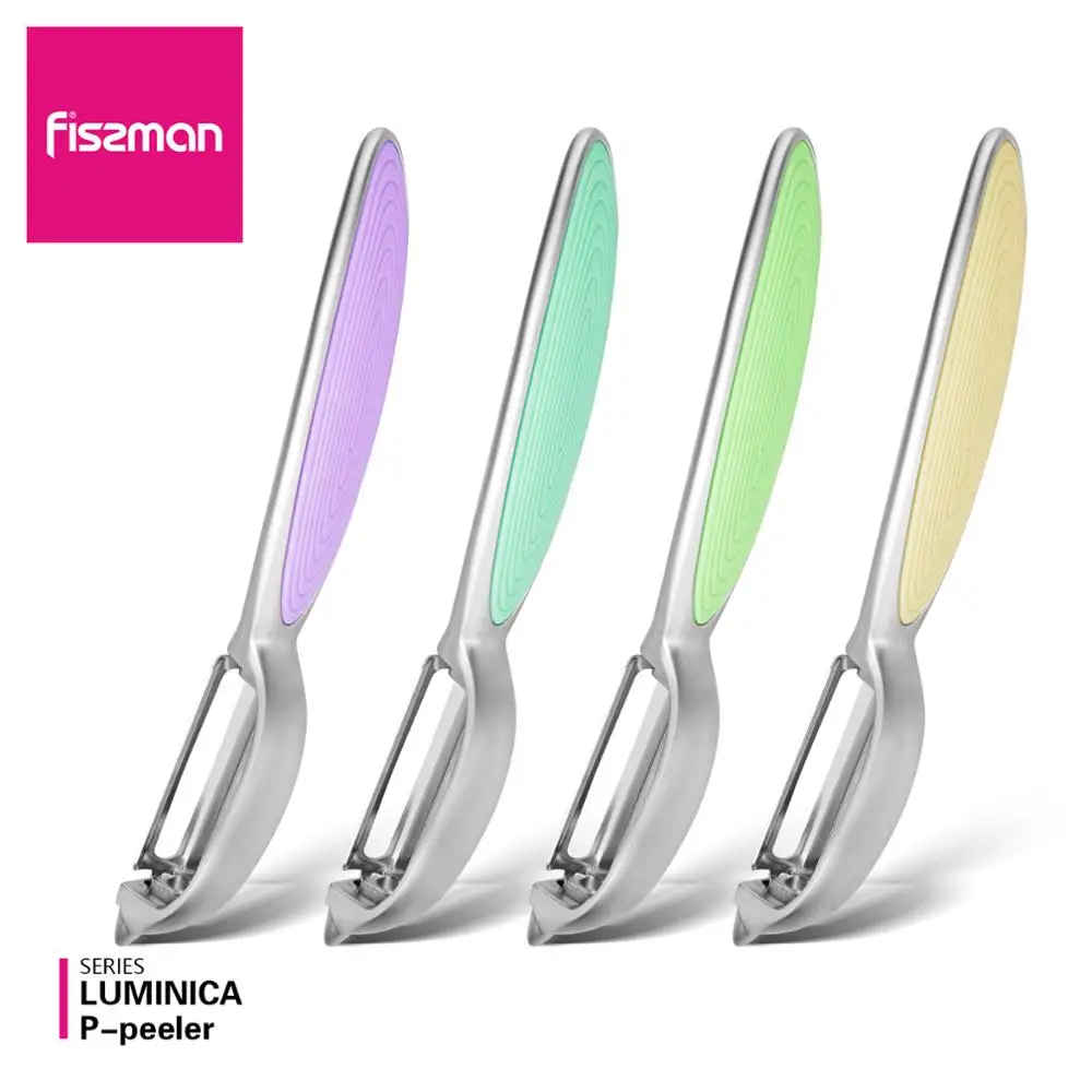 Fissman P-Овощечистка с резиновой рукояткой Luminica серии хром матовый готовой цинковый сплав инструмент для очистки