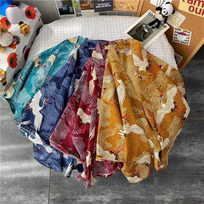 V-hanver Kimono Man Japanse Kleding Yukata Mannelijke Samurai Kostuum Haori Obi Strand Mannen Kimono Vest Japanse Streetwear Jas