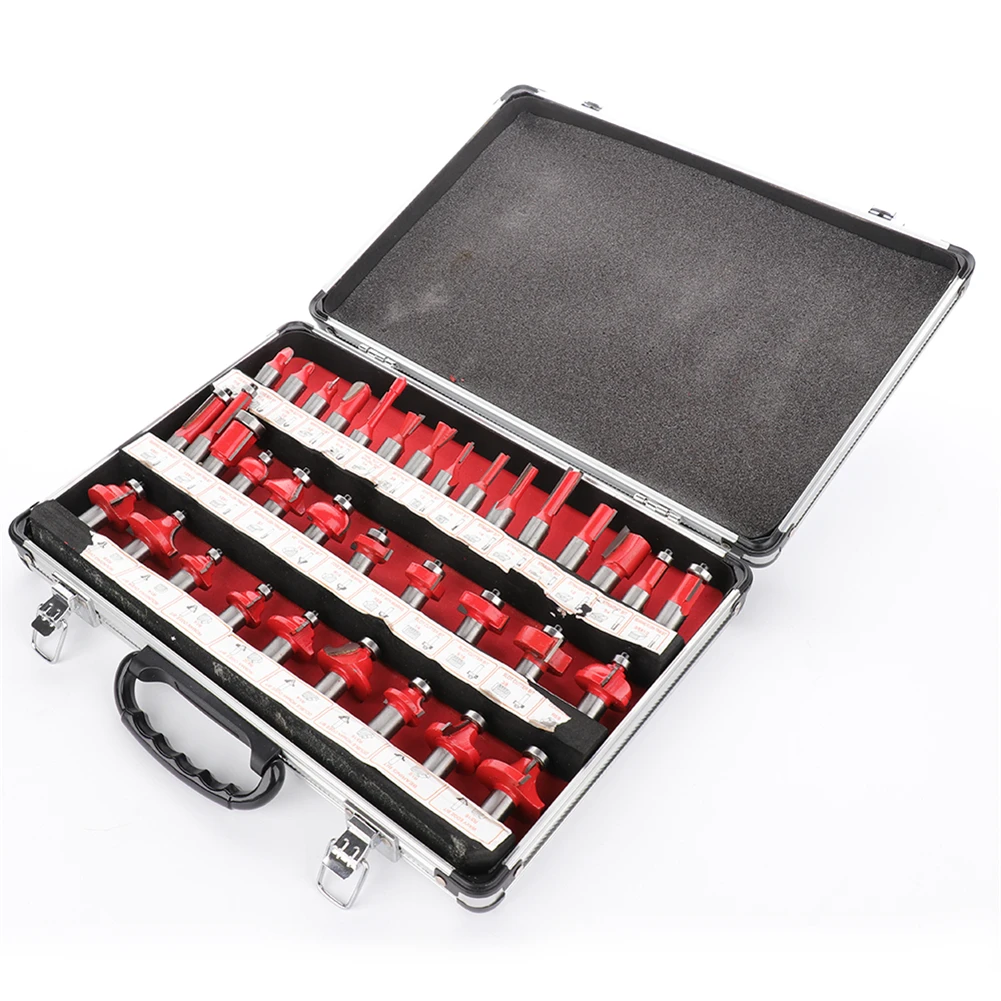 

35pcs 1/2 Inch Multifunctional Woodworking Shank Tungsten Carbide Tip Router Bit Tool Wooden Table Cupboard Corner Polishing
