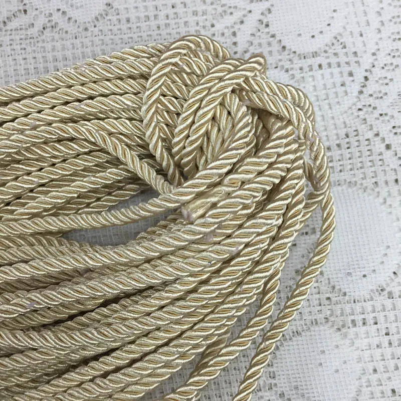 Cotton Rope Nylon Rope Nylon Cord 10 meters 3mm 3 Shares Twisted Cotton Nylon Cords Colorful DIY Craft Braided Decoration Rope Drawstring Belt Accessories