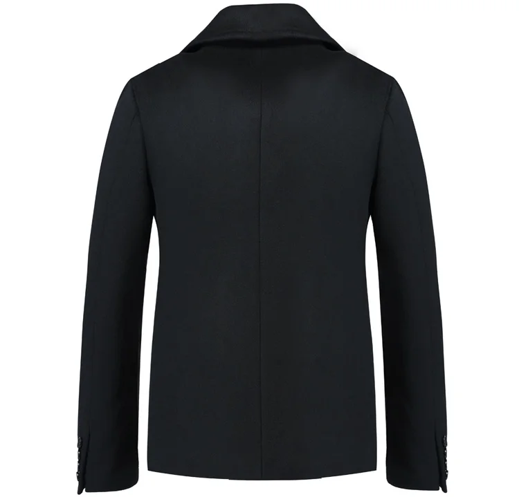 남성 코트 비즈니스 더블 브레스트 정장 2020 가을 겨울 따뜻한 슬림 라펠 짧은 모직 재킷, 비즈니스 의류