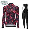 Warm 2022 Winter thermal fleece Cycling Clothes Women Jersey suit outdoor bike MTB clothing Bib Pants set ropa ciclismo hombre ► Photo 2/6