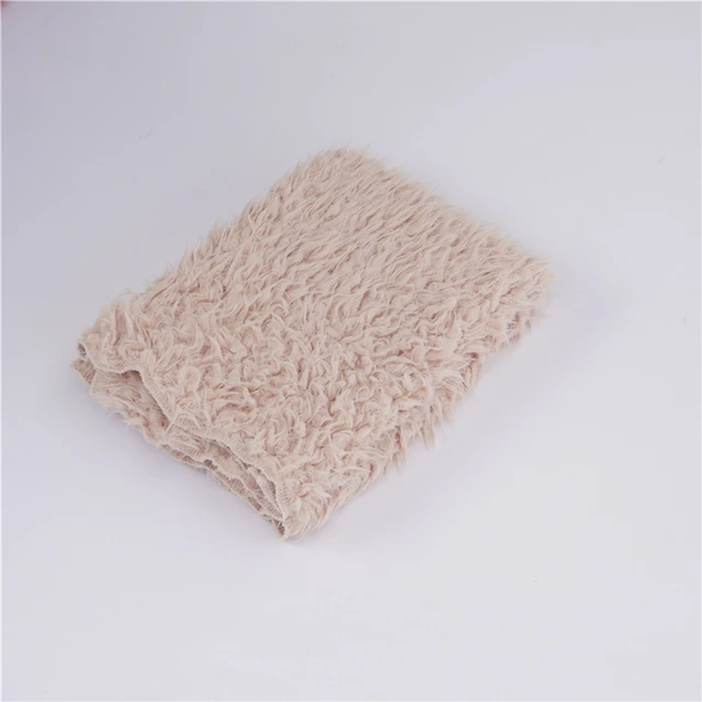 55*80cm Newbron Baby Photography Blanket Faux Fur Pads Plush Infant Soft Blankets Photo Props Basket Filler 5