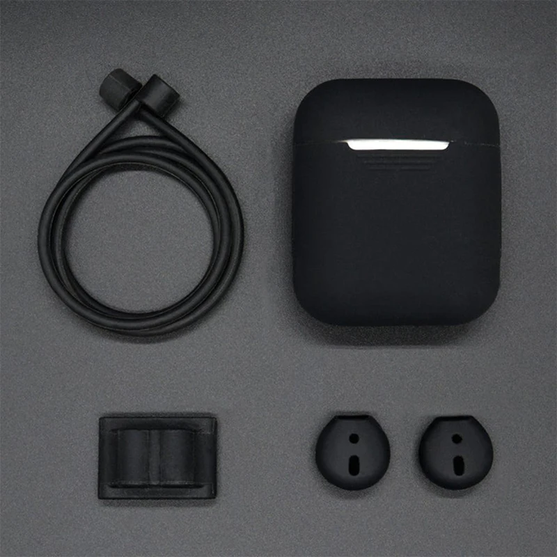 

5 in 1 Silicone Cover Case Earphone Set for Airpods Headset Earhook Accessories