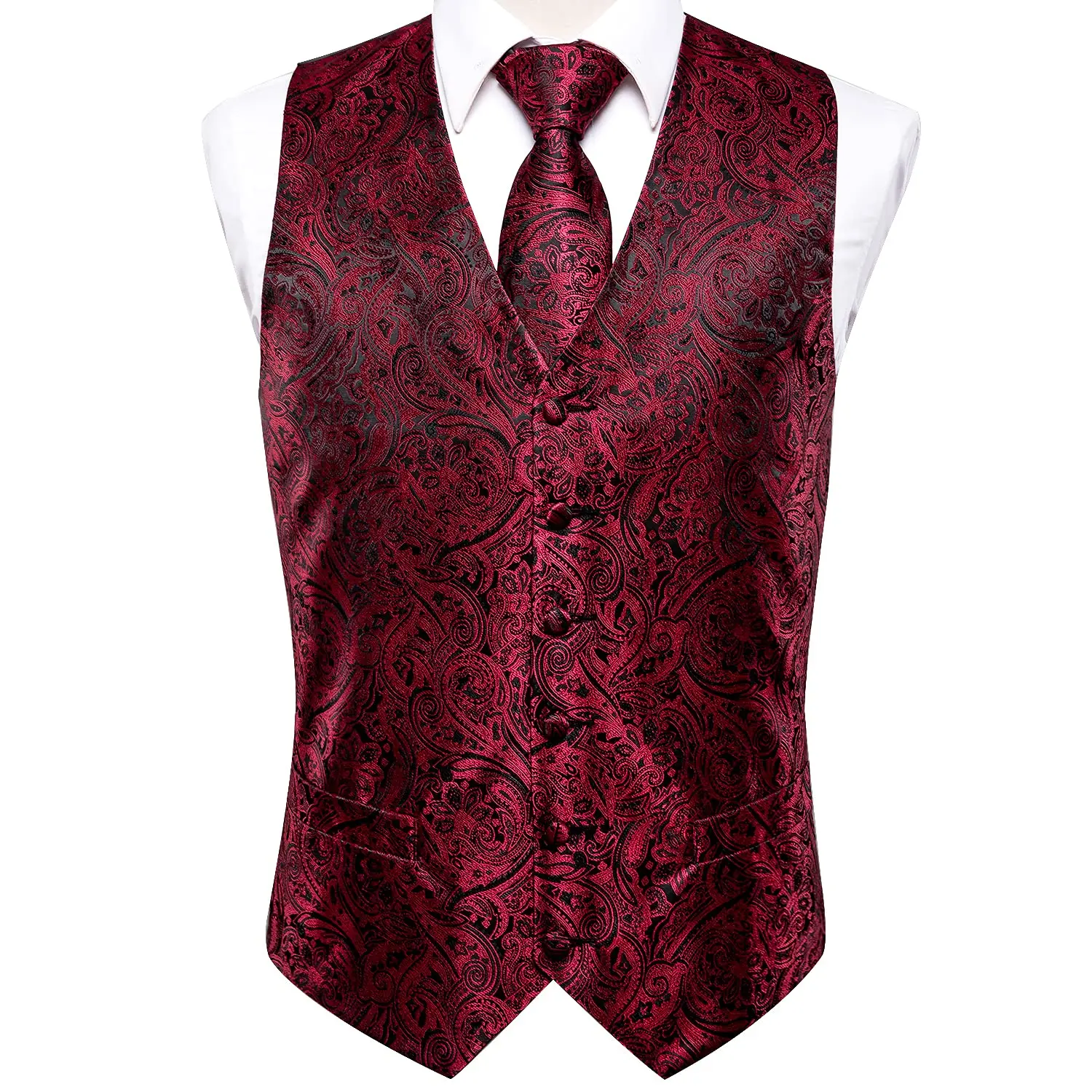 men's blazers Hi-Tie Brand Silk Mens Vests Red Blue Green Purple Gold  Waistcoat Tie Hanky Cufflinks Set Waist Jacket For Men Wedding Business blazers