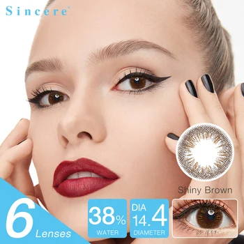 

New Premium Colored Contacts With Lenses Degree Annually Prescription Colored Contact Lenses 1day With Power 6lenses/pcs