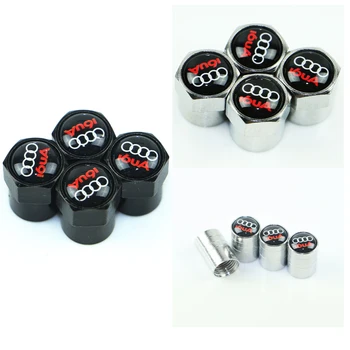 

4 pcs Car Tire Wheel Valve Stem Caps protection cover For Audi a3 a4 a5 a6 a7 a8 b5 b6 b7 b8 c6 c7 c8 8v 8p car accessories