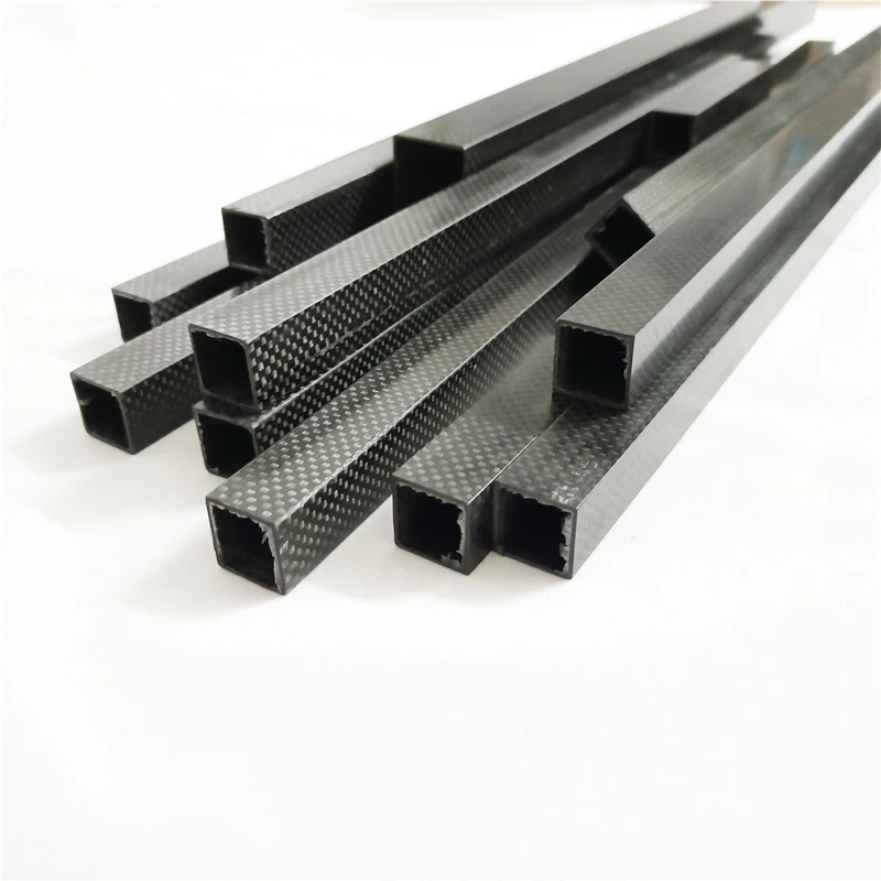 High Strength 3k Full Carbon Fiber Square Tube Od 10mm 15mm 20mm 22mm