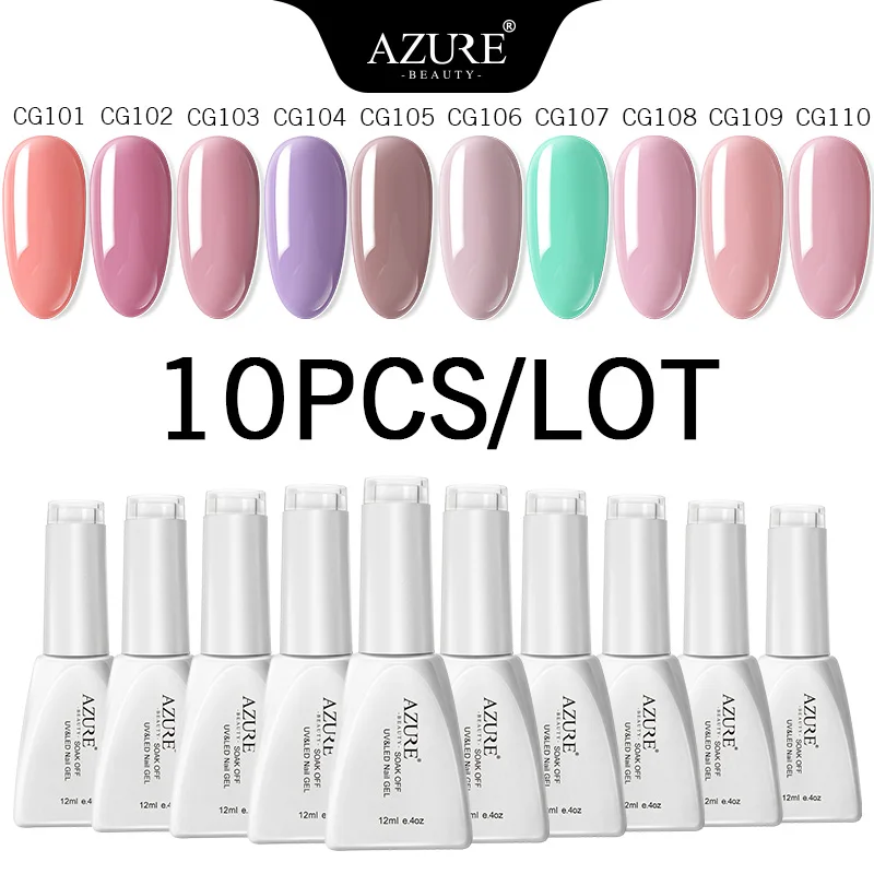 Azure Beauty 20Pcs/Lot Nail Gel Polish Soak Off UVv/Led gel Polish Semi Permanent Led Gel Long Lasting Pure Color Gel Sets - Цвет: Kit15