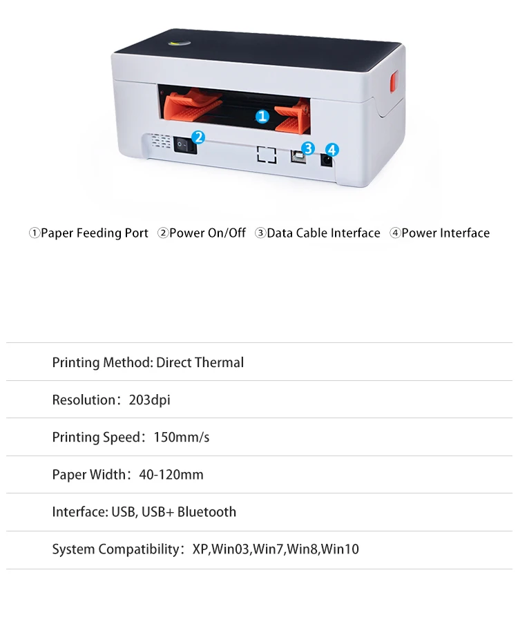 Tdl403 Shipping 4inch Label Thermal 