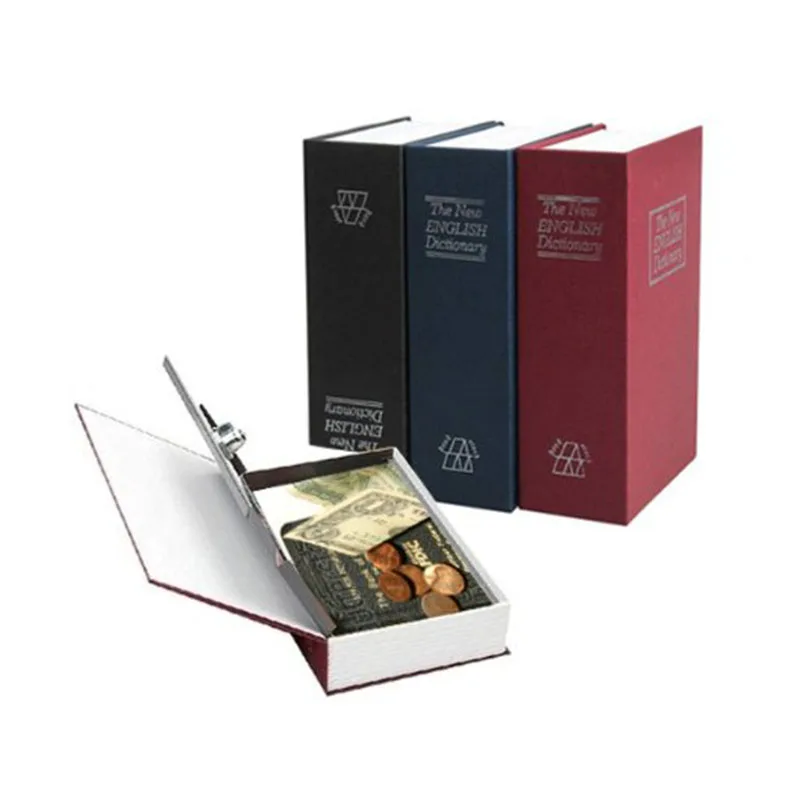 4 Color Medium Home Security Dictionary Key Book Safe/Lock Box/Storage/Piggy Bank Creative Money Box Home Accessories