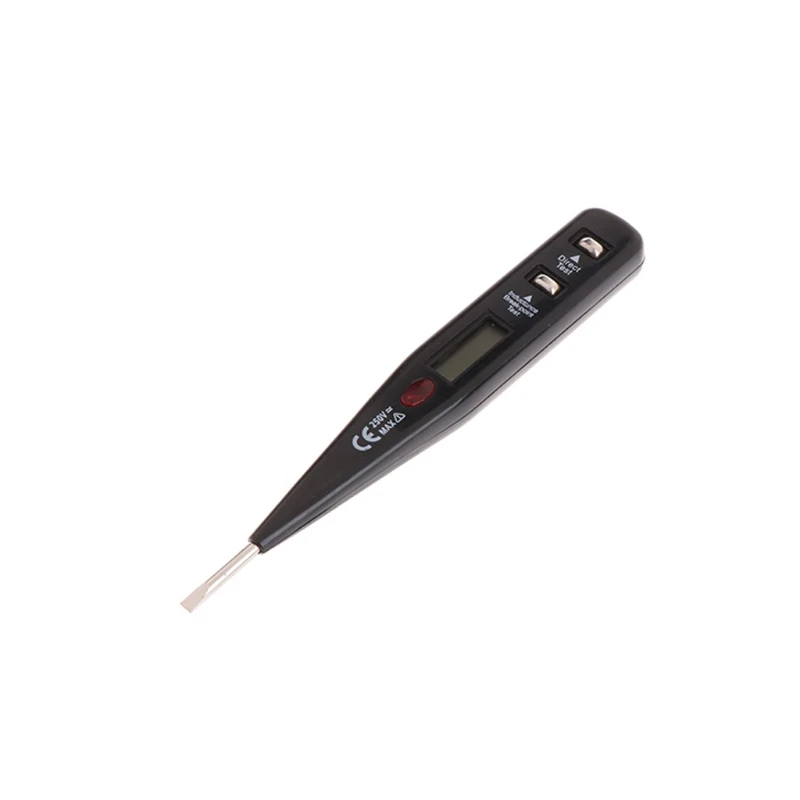 Электрический Счетчик Измеритель Напряжения цифровой вольтметр AC/DC 12-250 В розетка настенный силовой детектор напряжения в розетке Датчик Тестер ручка - Цвет: Черный