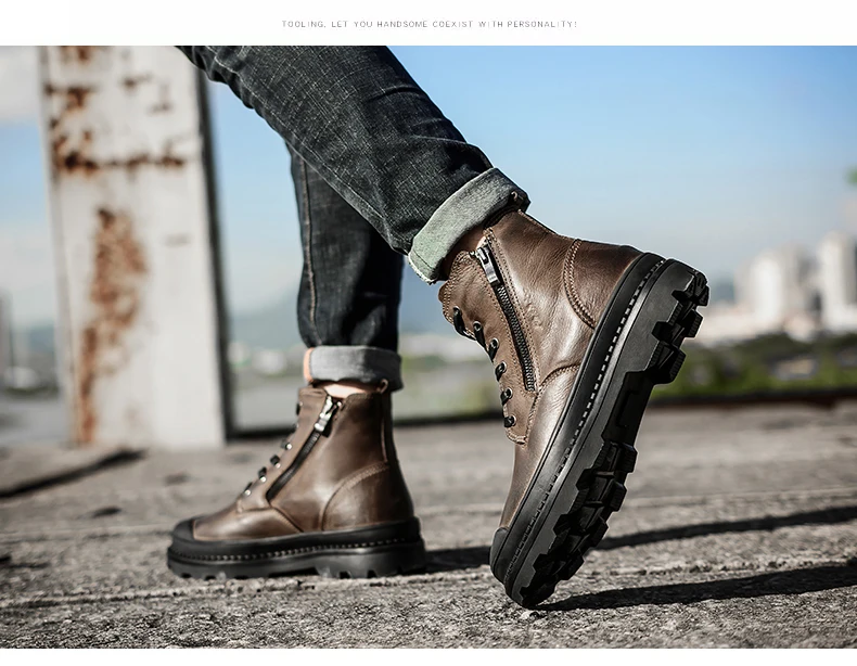 Мужские кожаные ботинки из натуральной коровьей кожи теплые мужские ботинки ручной работы зимние ботинки# SB9550