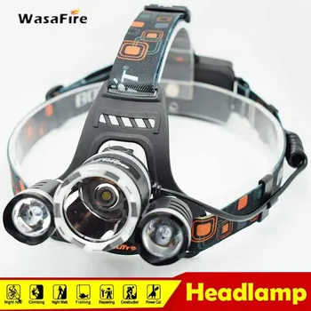 

2000 Lumen 3 LED Headlamp 4-Mode Powerful Headlight XM-L T6 + 2*XPE R5 Frontal Flashlight Head Lamp Light Camping Forehead Torch