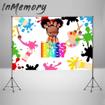 

Photography Backdrops African Boss Baby Theme Background Banner Girls Custom Photography Photo Birthday Party Decorations 7x5ft