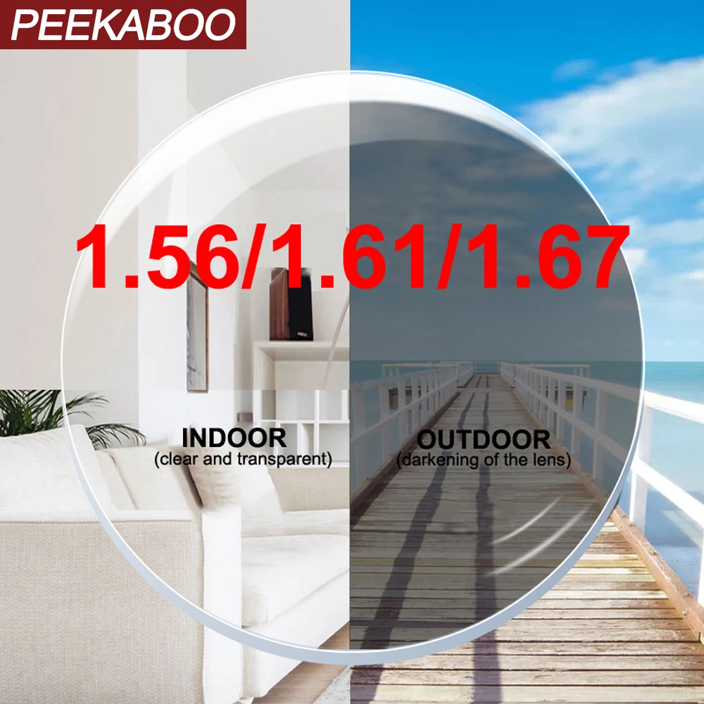 Фотохромные асферические линзы Peekaboo Линзы для очков по рецепту светильник с