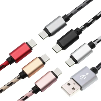 

500pcs 2m USB Type C Cable UBS-C 2A Fast Charging Type-C Sync Data Phone Cables for Samsung Note 8/S8 Nexus 6P 5X Redmi Note 8