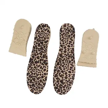 

1 Pair Insoles Leopard Print Elevator Inserts Air Cushion Insoles Pad Breathable Insoles for Women Girls