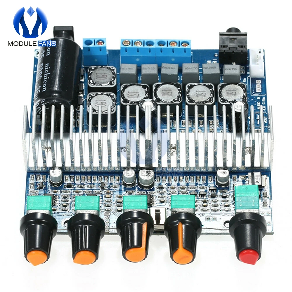 TPA3116 сабвуфер усилитель доска 2x50 Вт AC/DC 12 V-24 V 2*50 Вт+ 100 Вт 2,1 канала высокой Мощность Bluetooth 4,2 аудио усилитель