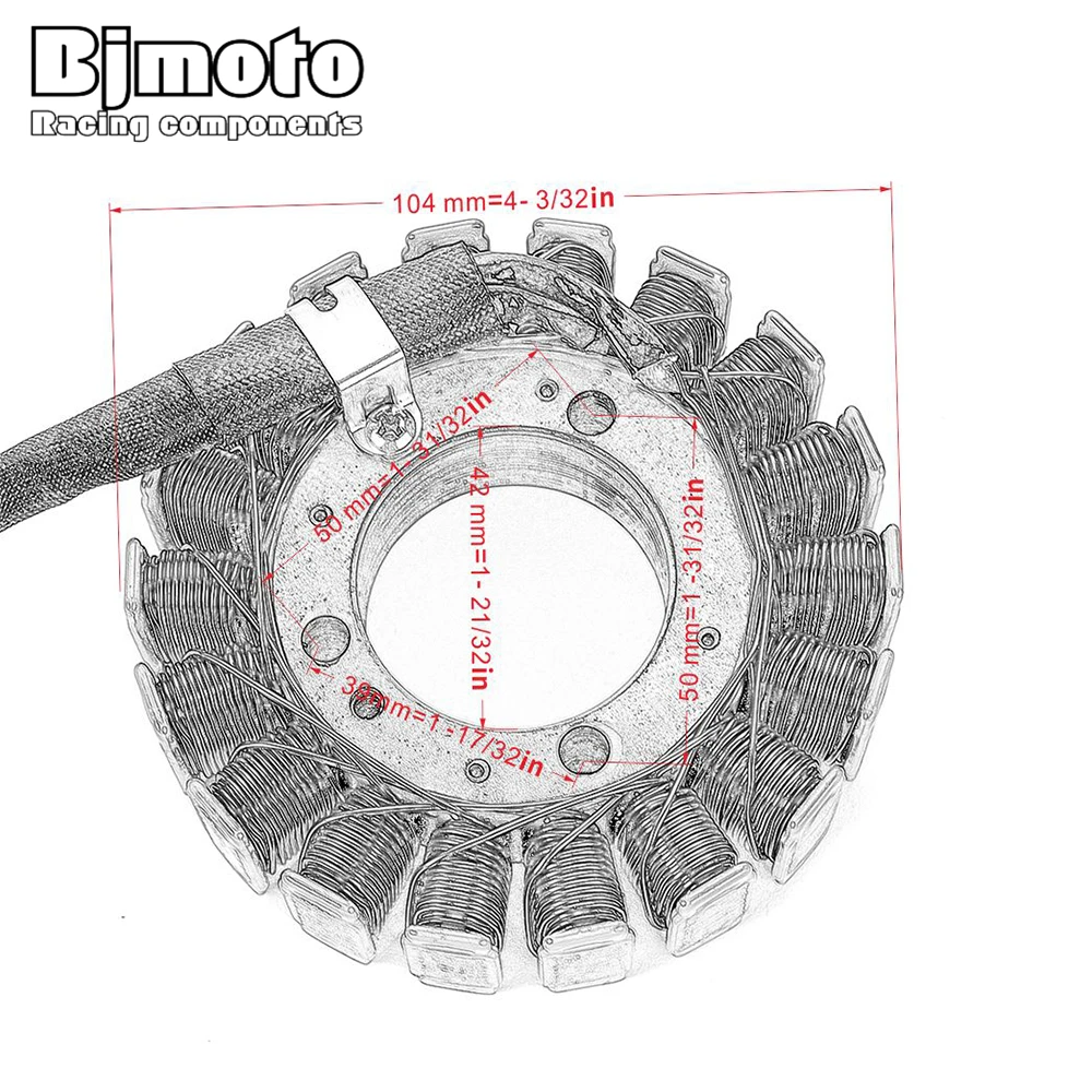 BJMOTO 5LV-81410-00 Мотоцикл Магнето генератор статора катушка для Yamaha FZS1 FZS1000 FAZER 2001-2005