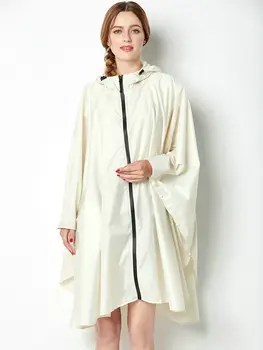 

Adult Raincoat Motorcycle Women White Outdoor Travel Waterproof Rain Coat Impermeable Chubasquero Mujer Bicycle Rain Gear KK60YY