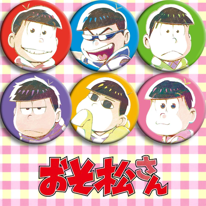 6pcs-set-Anime-Osomatsu-san-Cartoon-Pin-Badge-Brooch-Cosplay-Prop-Pins-for-Backpack-Decor-for