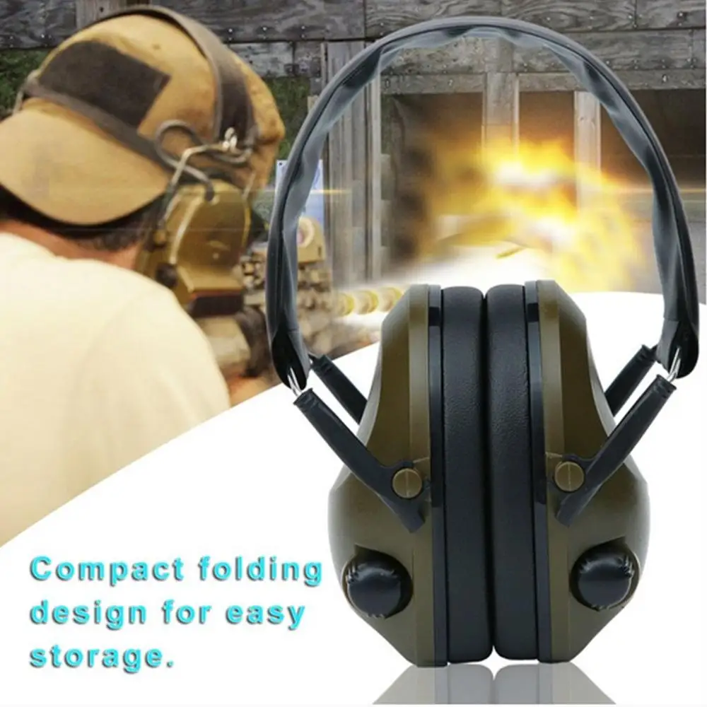 Anti ruido oreja protector táctico orejera para disparar plegable ajustable ronco tapones para los oídos suave acolchado de cancelación de ruido auriculares