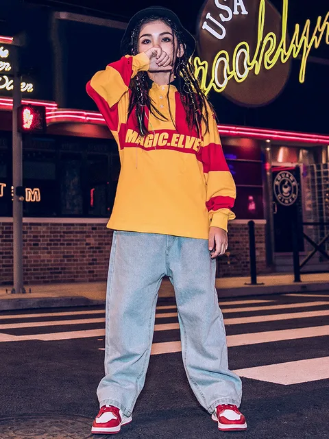US $18.00 2020 New Fashion Hip Hop Clothing Set Girls Children's Sports Suits Streetwear Crop Tops and Trouse