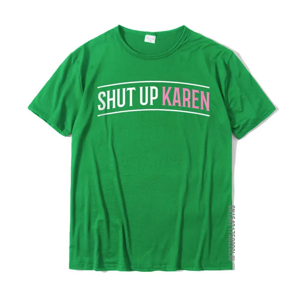 Cool Top T-shirts for Boys Street Summer/Fall Tops Shirt Short Sleeve Slim Fit cosie Tops & Tees Round Neck 100% Cotton Funny Shut Up Karen Tank Top__33213 green