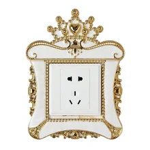 Европейский акриловый переключатель наклейка Корона Форма из смолы гильза переключателя Набор розеток настенная декоративная крышка аксессуары для дома