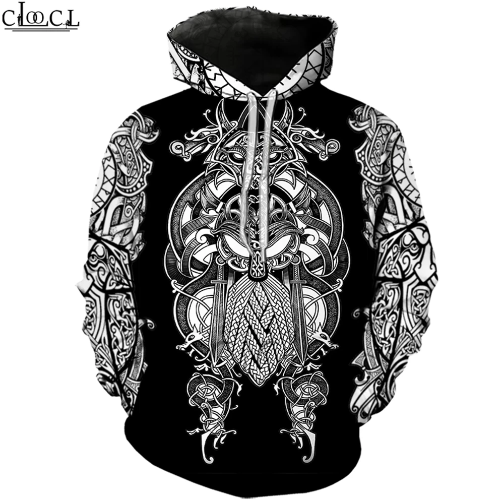 

CLOOCL Viking Tattoo Hoodie Men Women 3D Print Sweatshirt Pirate Vikings Harajuku Jogging Suits Casual Hoodies Coat
